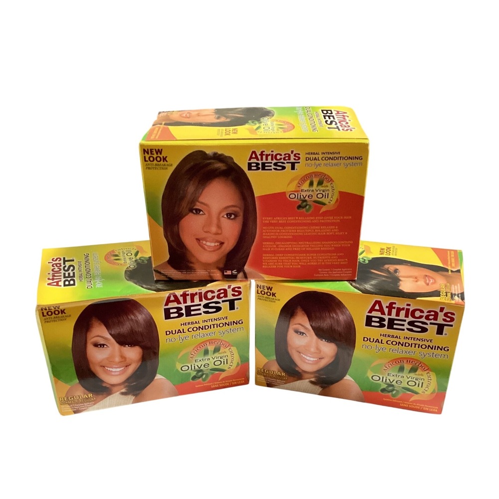 3- Africa's Best Herbal‎ Intensive Dual Conditioning No-Lye Relaxer System